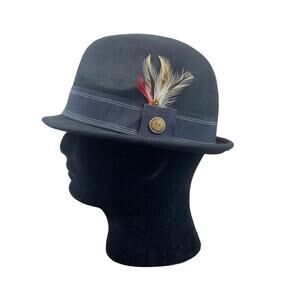 Goorin Bros. Feather Fedora Hat Size Medium Dapper Derby Banded